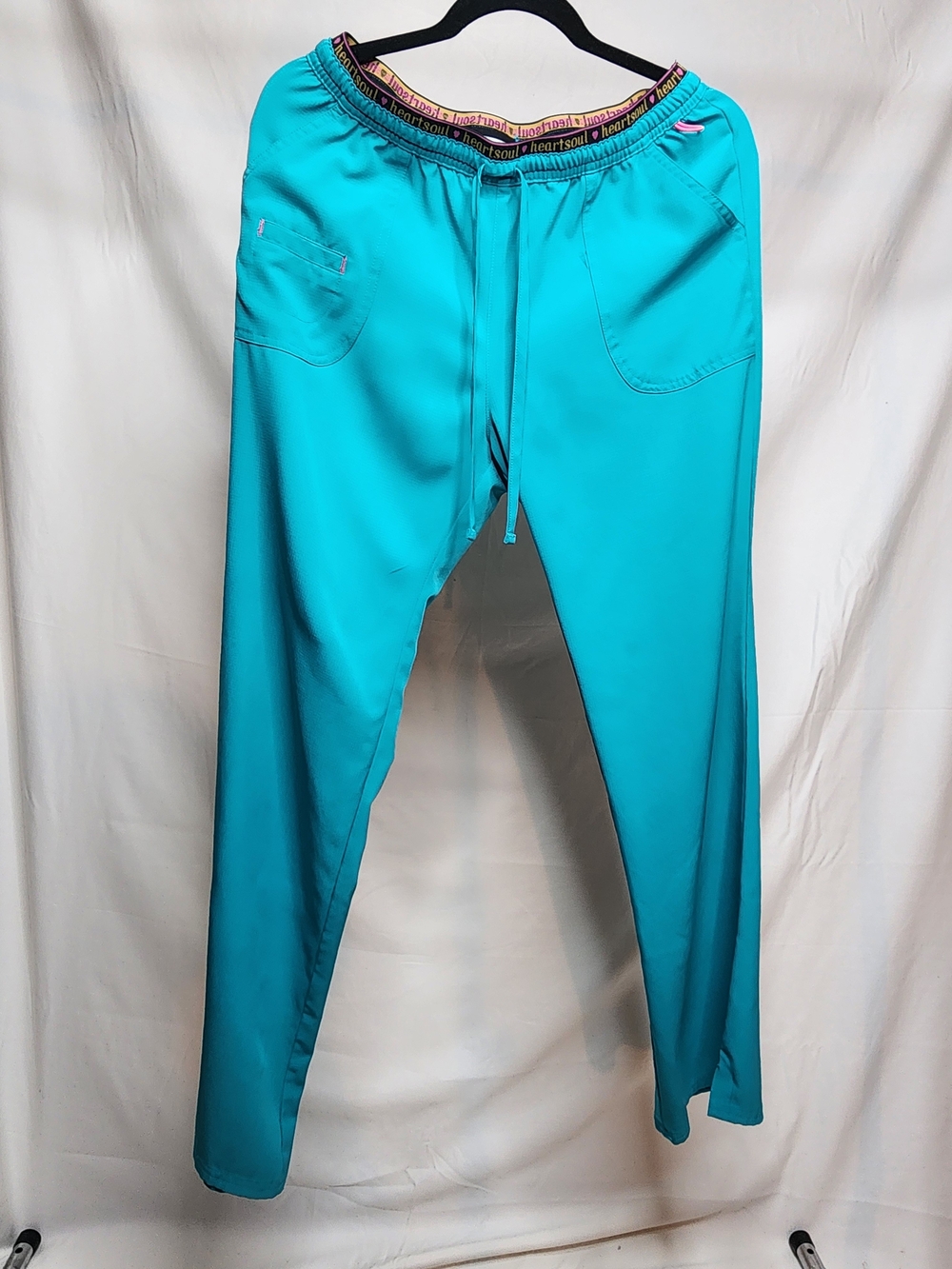 Womens Teal Drawstring Scrub Pants